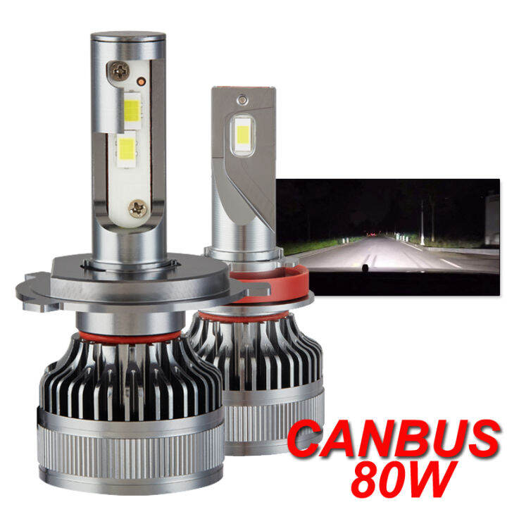 F16 6000K 80W Canbus H7 H4 Led Bulb H11 H1 Hb3 Hb4 9005 9006 Copper