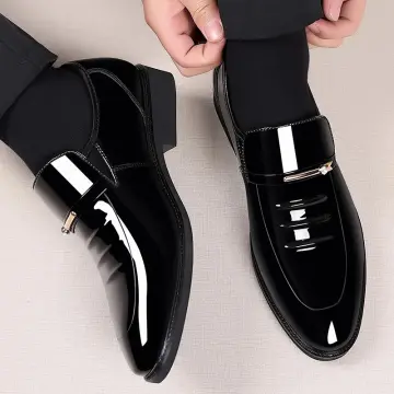 Mens black clearance pointed shoes