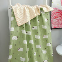 Kangobaby #My Soft Life# Help Sleep Cute Muslin Cotton Blanket Breathable Washable Baby Quilt