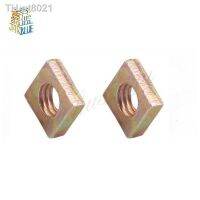 ♀☄  50Pcs DIN562 M3 M4 M5 M6 Color Zinc Plated Square Nuts Without Bevel Block Square Quadrangle Galvanized Pressed Nuts