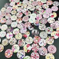 100 Pieces/bag Of 25mm Wide Button Flower Pattern Double Hole Clothing Accessories Household Handmade DIY Sewing Production