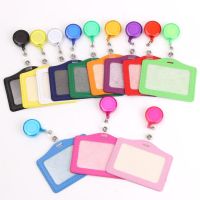 【CC】☬☊  Fashion Leather Doctor Student Badge Reel Name Card Holder Retractable Credit ID Office Products