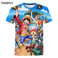 One Piece Animation 3D Printing Unisex Short Sleeve Cool T-Shirt Fashion Boys And Girls Childrens Fashion Street Top Pure