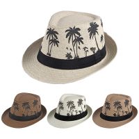 【CC】 Beach Hats Men Jazz Caps Fashion Weave Chapeau Wide Brim Panama Male Hat Cowboy