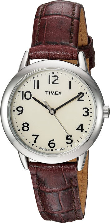 timex-womens-easy-reader-leather-strap-30mm-watch-brown-croco-cream