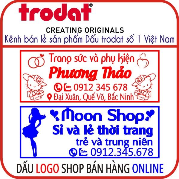 Con dấu Logo Shop bán hàng Online - 22x58mm - Trodat 4913 | Lazada.vn