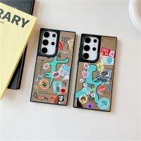 Samsung Galaxy S23เคสโทรศัพท์อัลตร้า S22อัลตร้า,เคสลายไดโนเสาร์พร้อมระบบปฏิบัติการคอมพิวเตอร์เคสป้องกันการกระแทกสไตล์อินส์