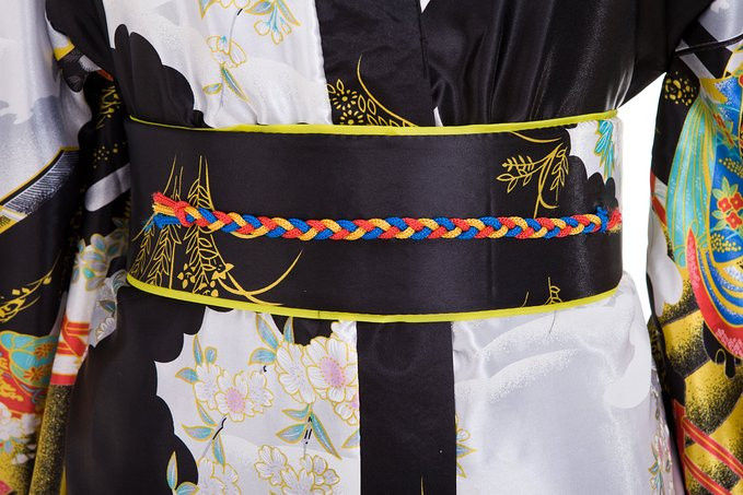 black-woman-lady-japanese-tradition-yukata-kimono-bath-robe-gown-with-obi-flower-vintage-evening-party-dress-cosplay-costume