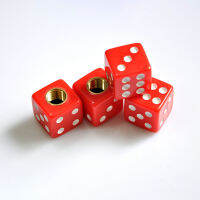 4pcs Dice tire valve cap modified universal dice core 4pcs colorful Dice Valve Cap