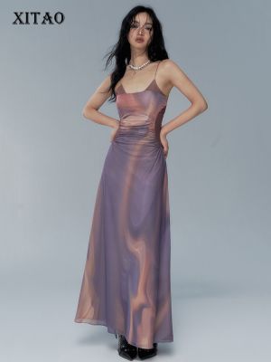 XITAO Dress Sexy Women Slim Sling Dress