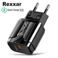 Rexxar ชาร์จเร็ว3.0 USB ที่ชาร์จสำหรับไอโฟน Xiaomi Samaung Huawei iPad อะแดปเตอร์ติดผนังที่ชาร์จแบตเตอรี่โทรศัพท์เคลื่อนที่ชาร์จแบบเร็ว QC3.0