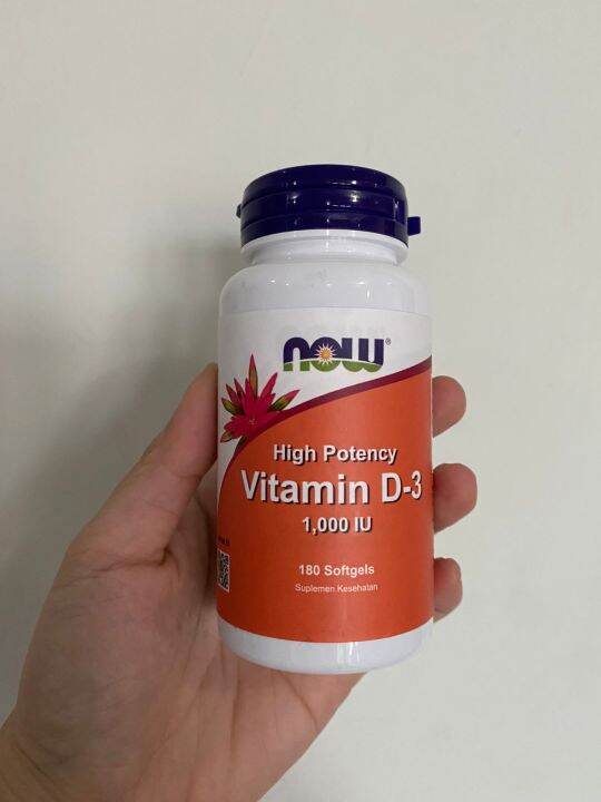 Now Vitamin D3 1000 iu Vit D 1rb 180 atau 360 softgels BPOM Lazada