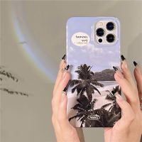 [Free ship] coconut tree 13pro max/12pro mobile phone case suitable for iPhone11 soft shell protective