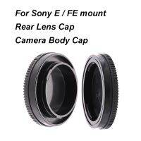 For Sony E / FE mount Lens Rear Cap / Camera Body Cap Plastic Black Lens Cap Cover Set for A7 A7R A7S A1 A9 A5000 A6000 etc.