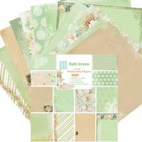 24Pcs/Lot Green Space Retro Material Papers DIY Scrapbooking Album Diary Gift Decorative Paper Scrapbooking Paper