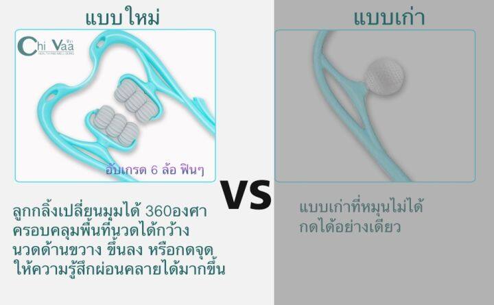 พร้อมส่ง-ที่นวดคอ-ไม้นวดคอ-6ล้อแก้เครียด-บอกลาออฟฟิสซินโดรม-ปวดคอ-ปวดหัว-ตึงท้ายทอย-ไม้นวดคอ-กดจุดแก้เมื่อยคอ-ไม้นวดคอแก้ปวดเมื่อย-เค