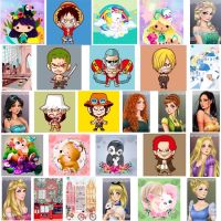 【เก่าฮาร์ดแวร์】 ประกายเพชรชุดวาดเขียนสำหรับเด็กรอบ5D Diy เจาะเต็มรูปแบบเครื่องมือฟรี30x40CM