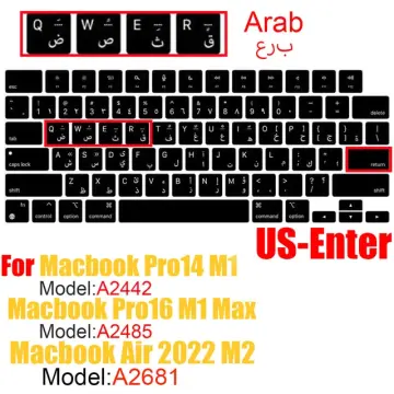 For 2022 MacBook Air13 M2 A2681 Pro14/16 A2442 A2485 Keybaord cvoer Russia  Chile Korean France Keyboard Protector silicone case