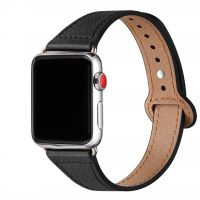 [HOT CHALIUIUILILXWE 607] สายหนังแท้สำหรับ Apple Watch 38mm,สายสายนาฬิกาข้อมือสำหรับ Apple Watch บางสำหรับแอปเปิ้ลวอทช์ขนาด42มม. สายนาฬิกา Apple Watch 44มม. 40มม. สำหรับ Apple Watch 7 6 SE 5 4 3 2