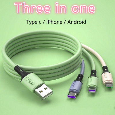 [MINIKI] 5A Super Fast Charge 3 in 1 Data Cable Charging Cable Type-c Compatible for Android