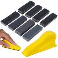 80Pcs Micro Sander Kit Detail Hand Sanding Tool Sanding Disc Holder Sandpaper Backing Hand Grinding Block With Wet Dry Sandpaper Cleaning Tools