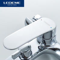 LEDEME Bathtub Faucets Wall Deck Mounted Bathroom Shower Faucet Set Rainfall Bathtub Shower Mixer Bath with Shower Hand L3272