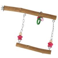 Parrot Swing Perch Wooden Bird Swings for Parakeets Attractive Natural Wood Bird Suspension Bridge Swing Toys for Bird Cages stunning