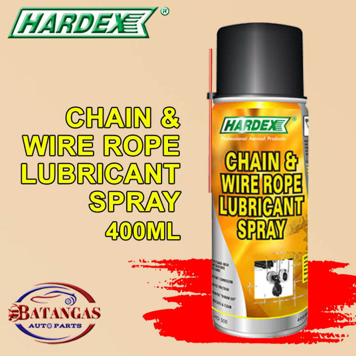 HARDEX CHAIN & WIRE ROPE LUBRICANT SPRAY 400ML HD500 Lazada PH