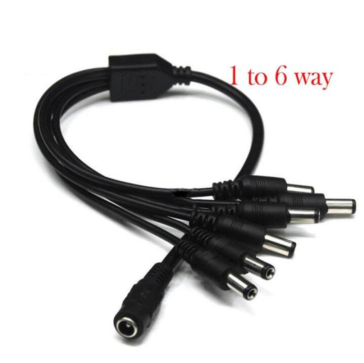 12v-1-female-to-2-3-4-5-6-8-male-way-dc-power-splitter-adapter-connector-plug-cable-5-5mm-2-1mm-for-cctv-camera-led-strip-lights-wires-leads-adapters