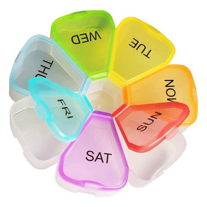 THLB0P Weekly Pill Organizer 7 Day, Daily Pill Cases, Pill Box, Pill