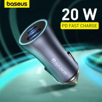 Baseus PD 20W Car Charger Fast USB Charger สำหรับศัพท์มือถือ Quick Charge 4.0 3.0 Type C PD Charger สำหรับ QC 4.0 3.0 Charger