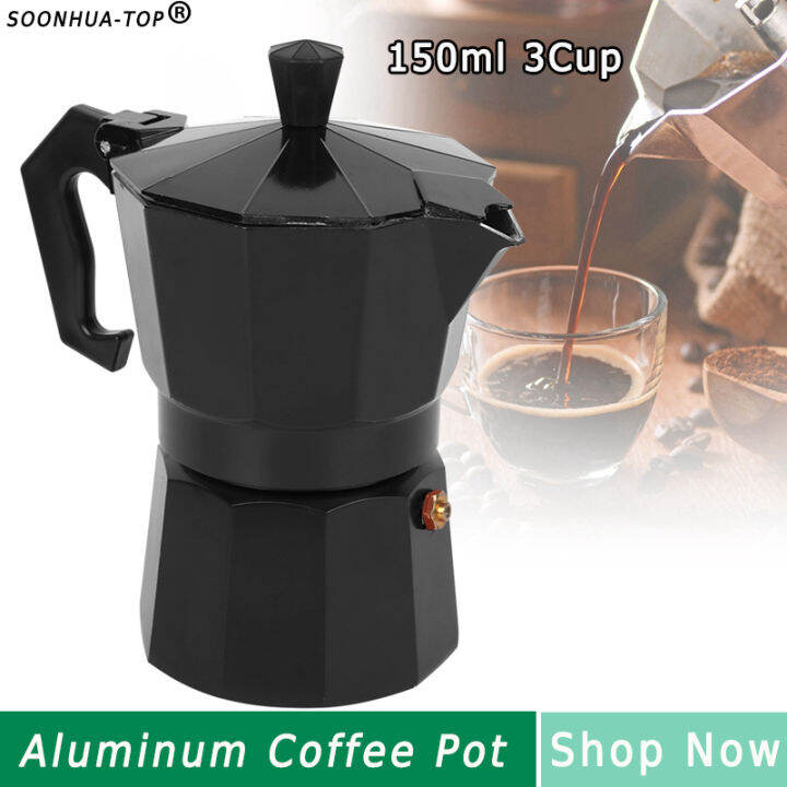Moka Coffee Pot Espresso Maker 3 Cups Aluminum Coffee Maker Lazada PH