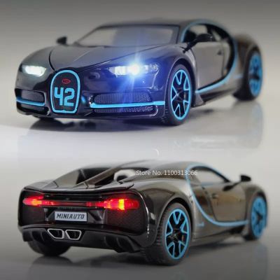 1:32 Bugatti Chiron Alloy Sport Car Model Diecasts &amp; Toy Metal Super Vehicles Model Simulation Sound Light Collection For Kids
