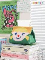 Original ins smoke box creative lovely smiling face cloth art paper towel box children AI45 do diy personality customization design 【BYUE】