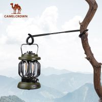 CAMELCROWN โคมไฟตั้งแคมป์แขวนอเนกประสงค์ตะขออลูมิเนียมโพสต์เต็นท์เสาโคมไฟผู้ถือแสงแบบพกพาการป้องกันการลื่น