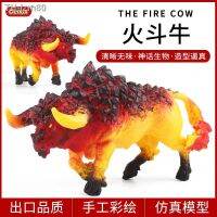 ? ของขวัญ เด็กจำลอง Western Mythical Animal Model Fire Bull Warcraft คอลเลกชันเครื่องประดับของเล่นเด็กทำมือ