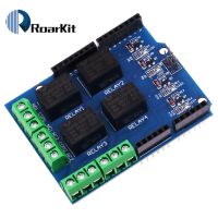 โมดูลโล่รีเลย์ 4 ช่อง 5V บอร์ดขยายคณะกรรมการควบคุมรีเลย์สี่ทางสําหรับ Arduino UNO R3 Mega 2560