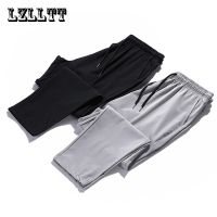 Summer Men Casual Pants Joggers Sweatpants Mens Solid Color Elastic Waist Trousers Fitness Sportswear Fashion Spring Sweatpants