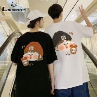 Lansboter เสื้อผ้าคู่คุณภาพสูงของผู้ชายแขนสั้นใหม่เสื้อยืดสำหรับฤดูร้อนเย็นและระบายอากาศ