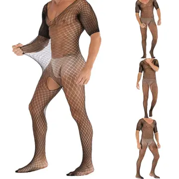 HBESTY Men Stockings Clubwear Pantyhose Performance Full Body Sexy Mens  Bodysuit Hosiery Tights Underwear
