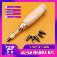 Hole Punch Screw Removable Book เจาะอัตโนมัติ6ขนาดเคล็ดลับ1.5-4มม. เข็มขัดอัตโนมัติสกรู Punch Leather Tools