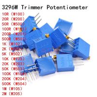 10pcs 3296W 10 50 100 200 500 ohm 1K 2K 5K 10K 20K 50K 100K 200K 500K 1M 2M ohm 103 100R 200R 500R Trimpot Trimmer Potentiometer