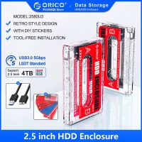 ◙☾ ORICO HD Hard Drive Case USB3.0 HDD Enclosure External Transparent SSD box Cassette Tape Design for 2.5 39; 39; SSD HDD hard disk