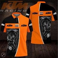 (ALL IN STOCK XZX)   KTM RACING Personalized Name 3D Racing Polo Shirt For Men And Women 07  (Free customized name logo for private chat, styles can be changed with zippers or buttons)