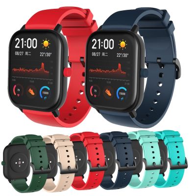 （A Decent035）สายนาฬิกาข้อมือสายรัดสำหรับ Huami Amazfit GTS GTS 2สายรัดข้อมือซิลิโคนสำหรับ Amazfit BIP U Pro/bip Lite/s/pop Pro สร้อยข้อมือ Watchstrap