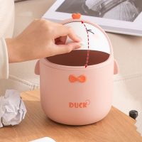 ◎♧ Desktop Waste Bin Panda Table Trash Can Counter-top Pp Adorable Office Garbage Mini