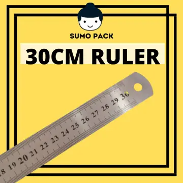 Standard Stainless Steel Metal Long Ruler with CM & Inch (15cm/ 6 inch,  30cm/12 inch