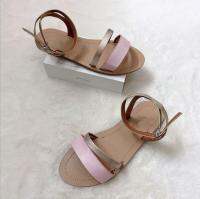 2022 summer women outdoor leisure all-match fashion flat-bottom double-layer gold buckle beach slippers durable at home sandals
