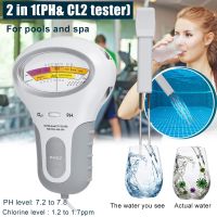 1Pcs PC-101 PH Meter CL2 Chlorine Water Quality Tester Portable Home Swimming Pool Spa Aquarium PH Test Monitor White