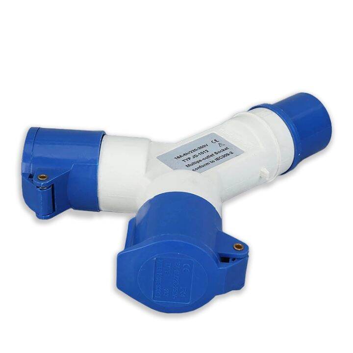 16A 3 pin 220V IP44 Y type waterproof industrial aviation plug multiple